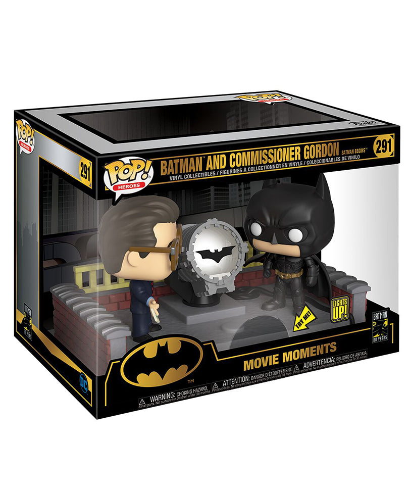 Batman and Commissioner Gordon (Batman Begins) (with Light-Up Bat Signal)
