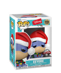 Eeyore in Santa Hat with Christmas Lights