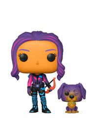 Kate Bishop with Lucky the Pizza Dog (Blacklight)
