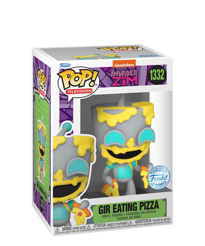 Gir Eating Pizza