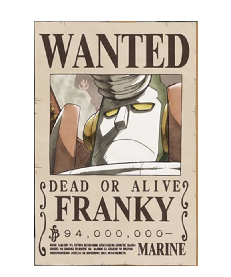 One Piece - Poster: "WANTED FRANKY" (52X38)