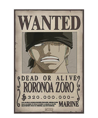 One Piece - Poster "WANTED ZORO" (52X38)