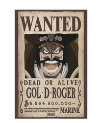 One Piece - Poster: "WANTED GOL D. ROGER" (52X38)