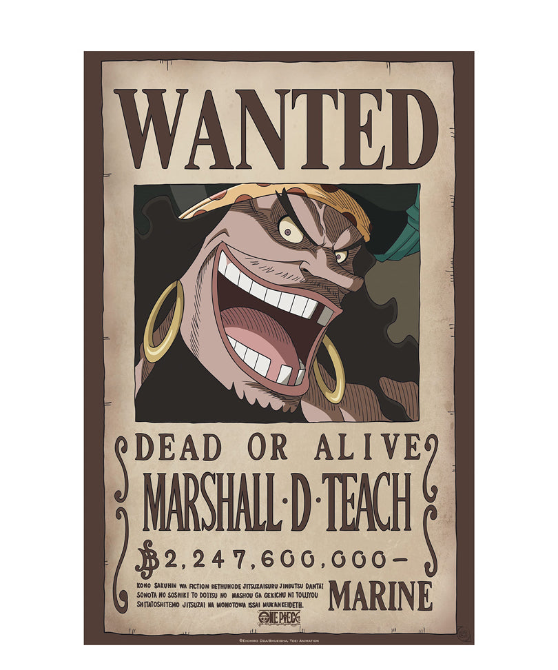 One Piece - Poster "WANTED BLACKBEARD" (52X38)