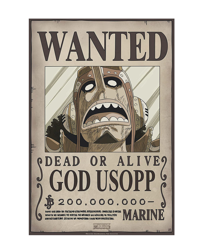 One Piece - Poster: "WANTED GOD USOPP" (52X38)