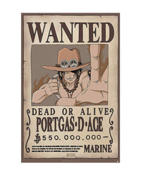 One Piece - Poster: "WANTED ACE" (52X38)