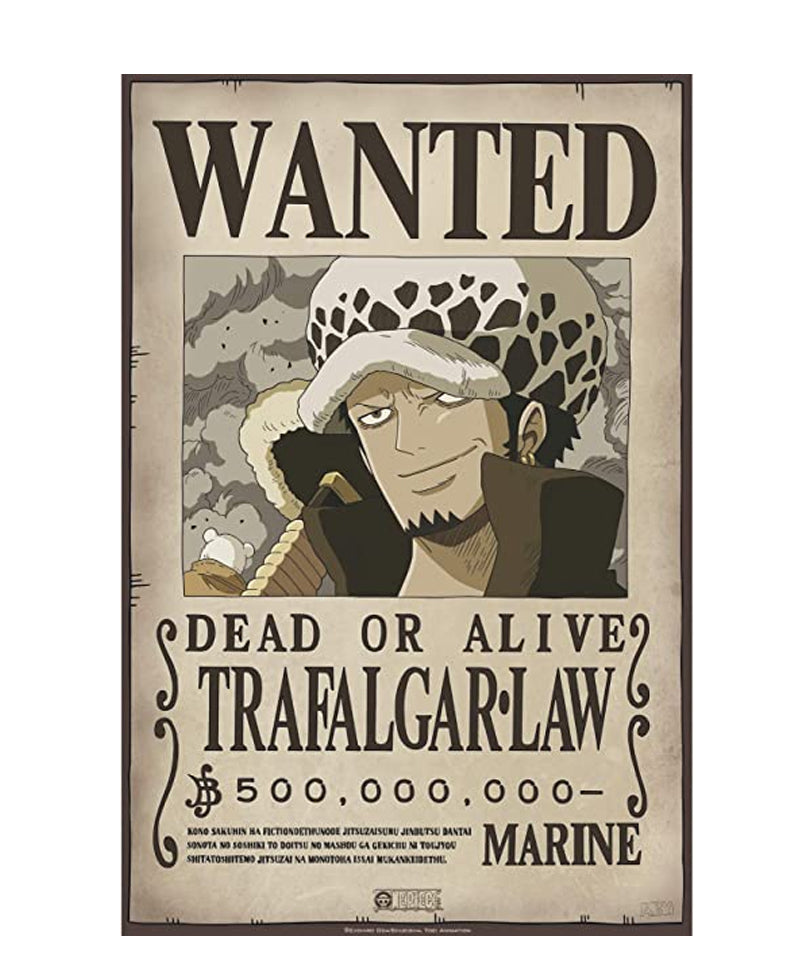 One Piece - Poster: "WANTED LAW" (52X38)