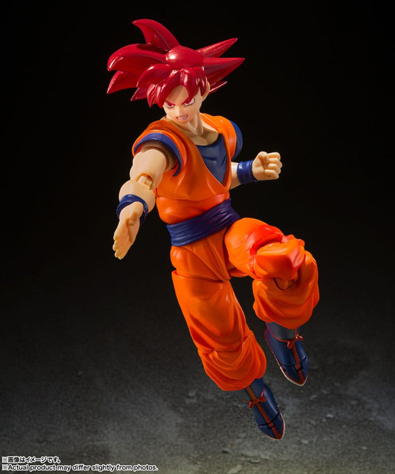 Dragon Ball Super - SSG Goku God of Virtue - Action Figure S.H. Figuarts 14 cm