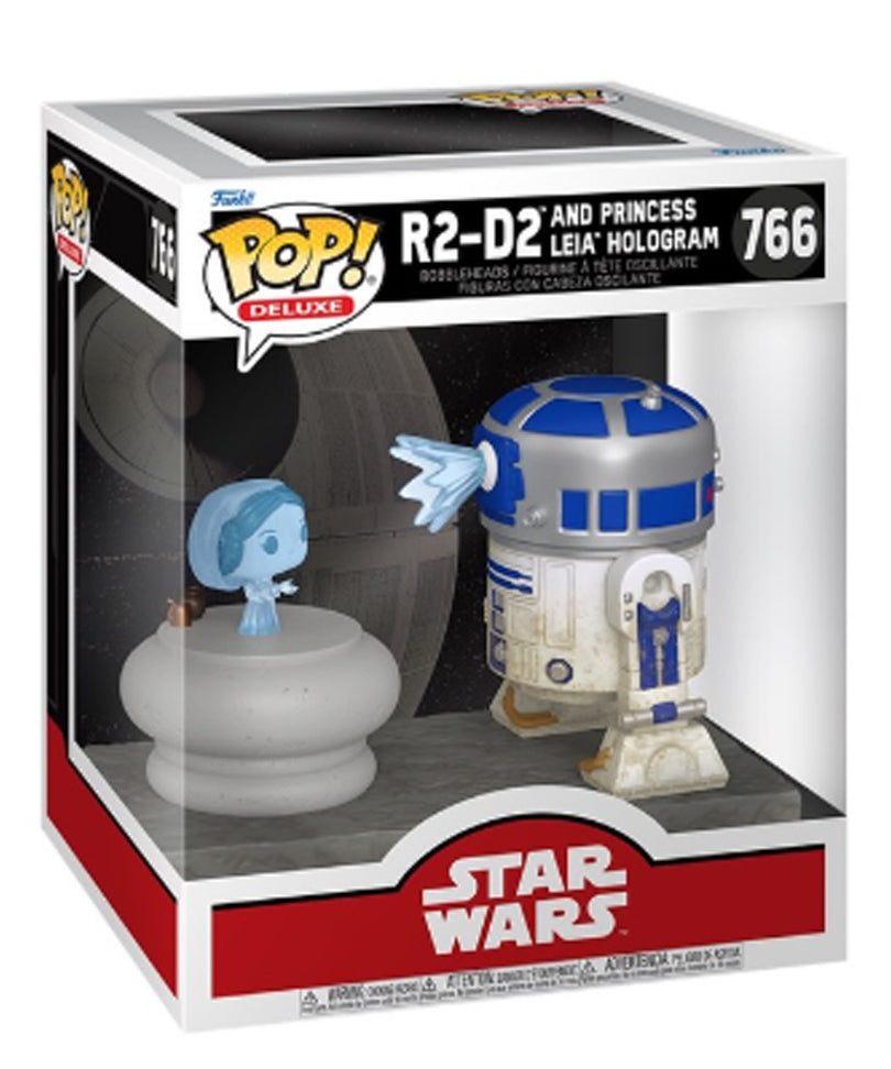 R2-D2 and Princess Leia Hologram