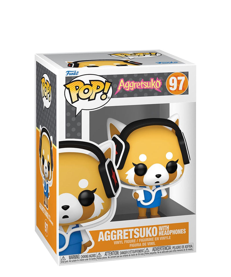Aggretsuko with Headphones