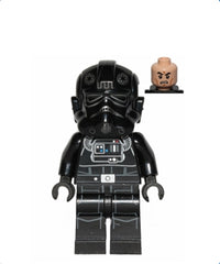 Imperial TIE Fighter Pilot - Light Nougat Head, Scowl, Silver Insignia on Helmet