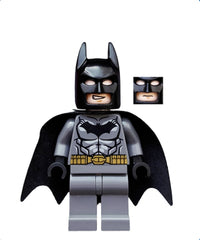 Batman - Dark Bluish Gray Suit, Gold Belt, Black Hands, Starched Cape