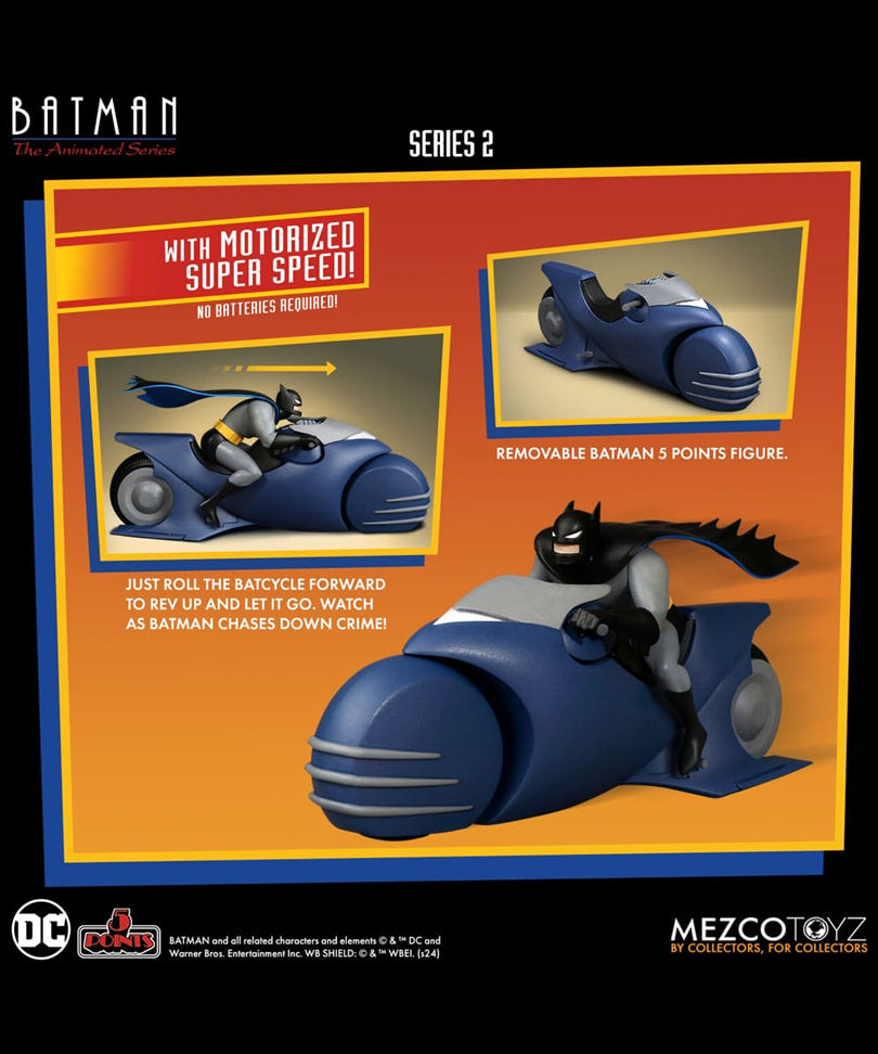 Batman: The Animated Series 2 (Batcycle) - DC Comics 5 Points Action Figures 9 cm