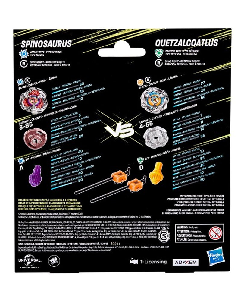 Beyblade X - Jurassic World Dual Pack: Spinosaurus & Quetzalcoatlus
