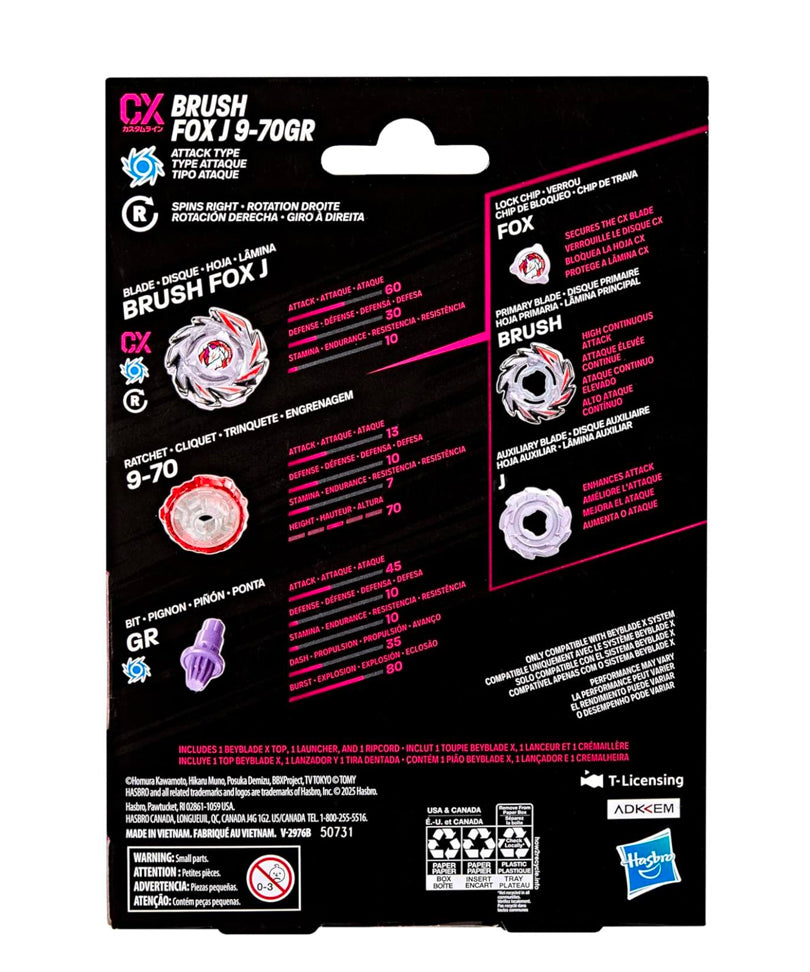Beyblade X - Starter Pack: Brush Fox J 9-70GR CX