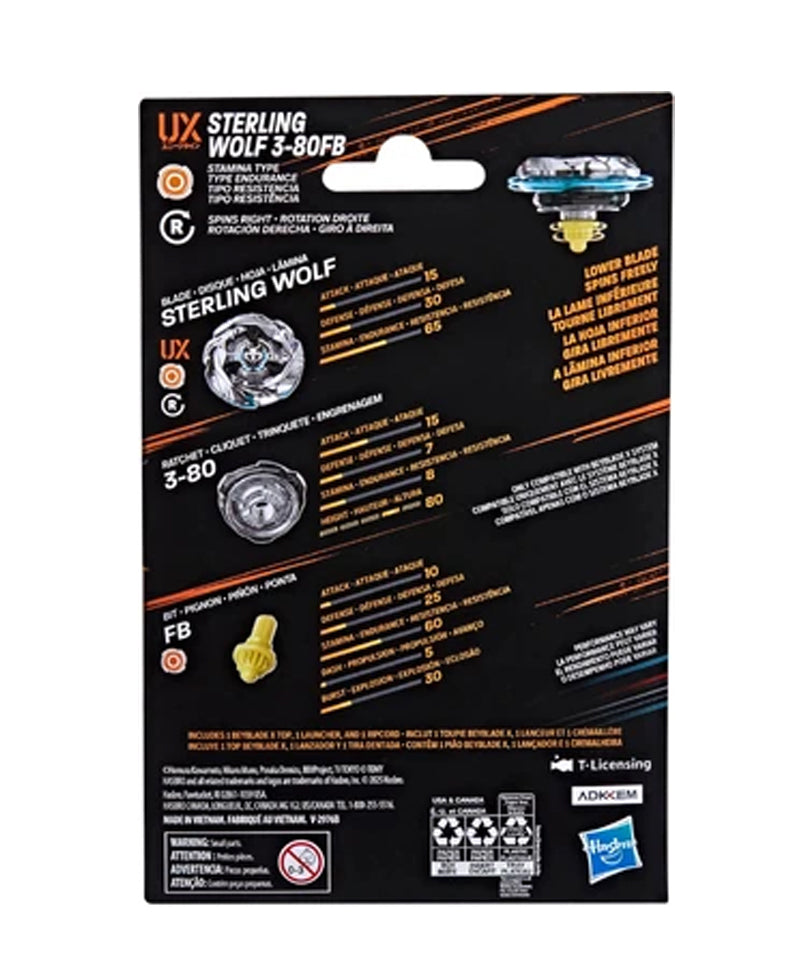 Beyblade X - Starter Pack: Sterling Wolf 3-80 FB UX