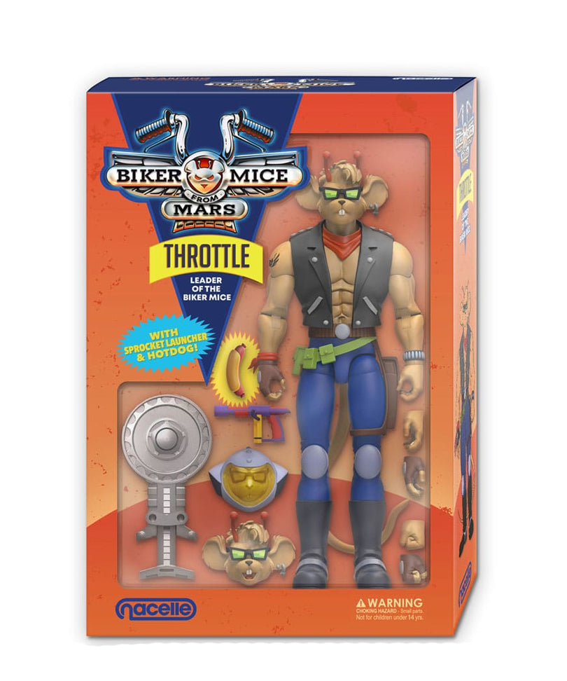 Biker Mice From Mars: Throttle - Action Figures 17 cm