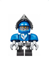 Clay Bot - Blue Shoulders, Flat Silver Visor