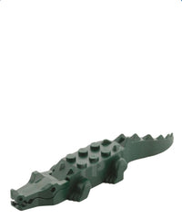 Dark Green Alligator / Crocodile with 8 Teeth