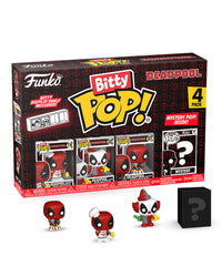 Deadpool (Backyard Griller) / Clown Deadpool / Bedtime Deadpool / Mystery Bitty (4-Pack)