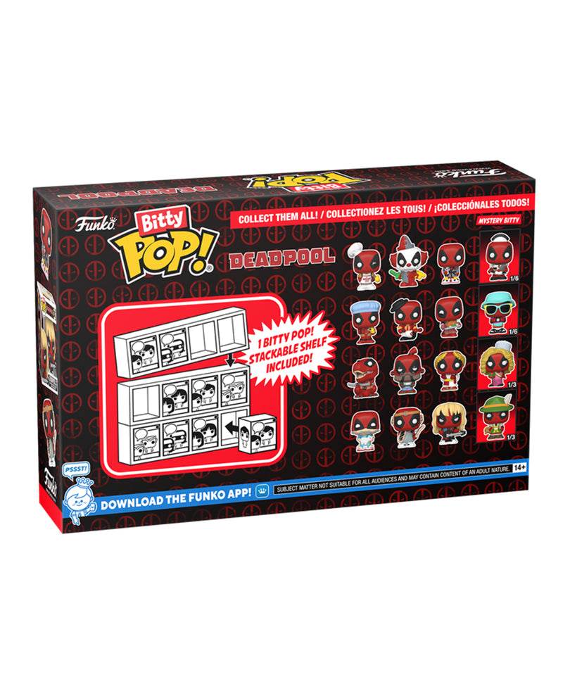 Dinopool / Barista Deadpool / Roman Senator Deadpool / Mystery Bitty (4-Pack)
