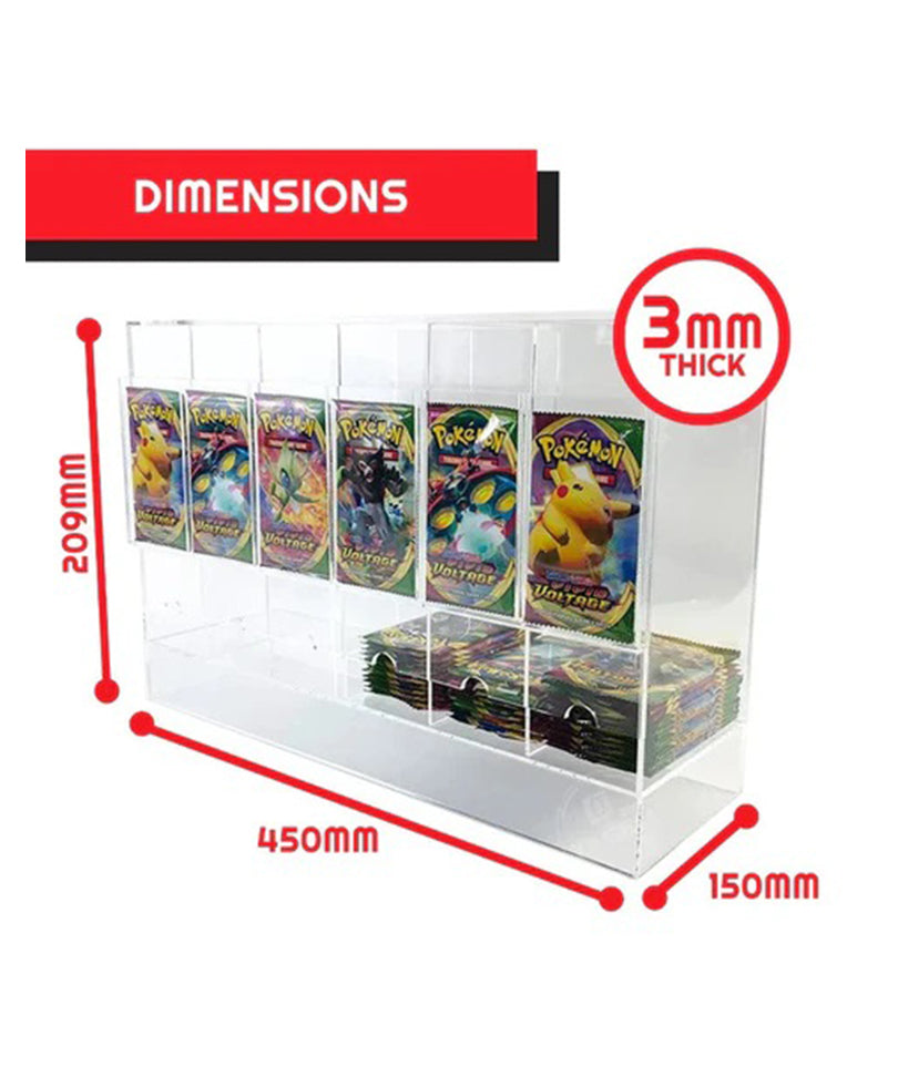 Evoretro - Premium 6-Slot Acrylic Card Pack Dispenser