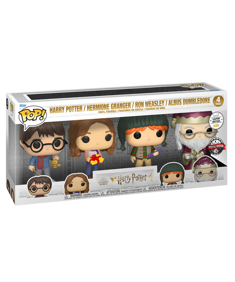 Harry Potter / Hermione Granger / Ron Weasley / Albus Dumbledore (Metallic) (4-Pack)