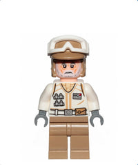 Hoth Rebel Trooper White Uniform, Dark Tan Legs (White Beard)