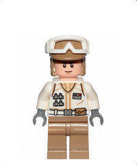 Hoth Rebel Trooper White Uniform, Dark Tan Legs (Frown)