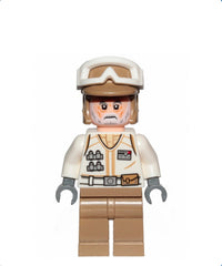 Hoth Rebel Trooper White Uniform, Dark Tan Legs (White Beard)