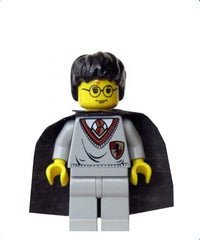 Harry Potter, Gryffindor Shield Torso, Light Gray Legs, Black Cape with Stars