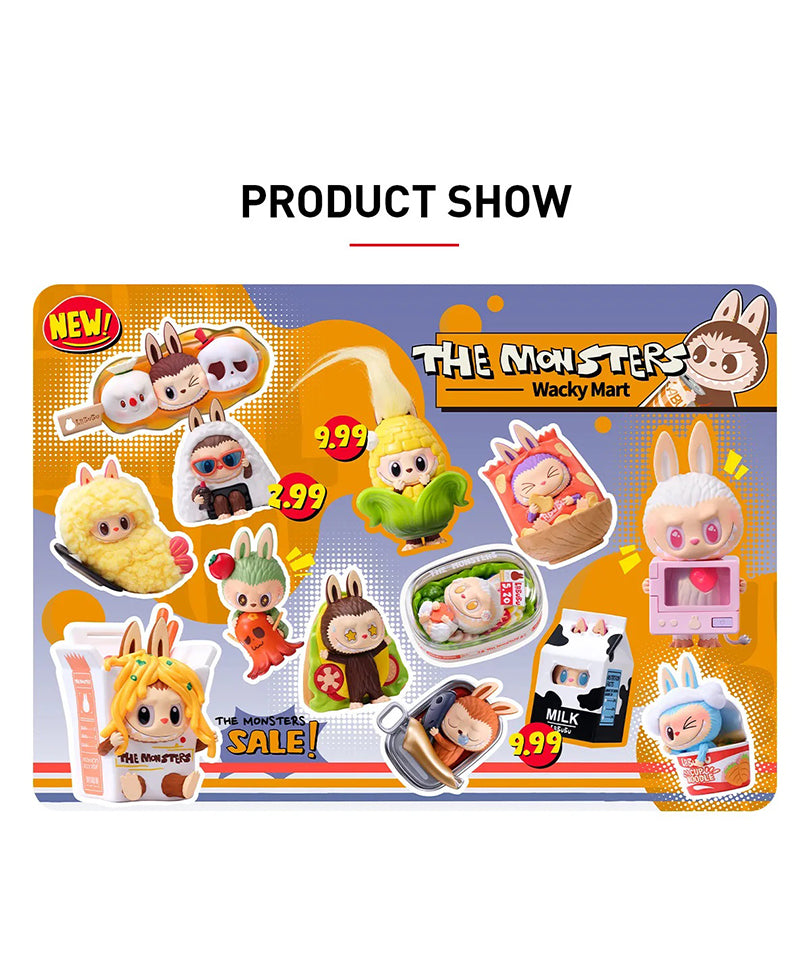 Labubu The Monster Wacky Mart Figures Blind Box - Pop Mart Official Figure