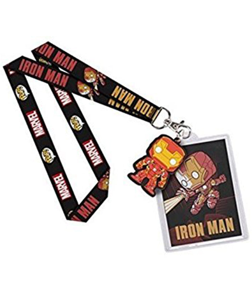 Portachiavi Iron Man Lanyard with rubber keychain