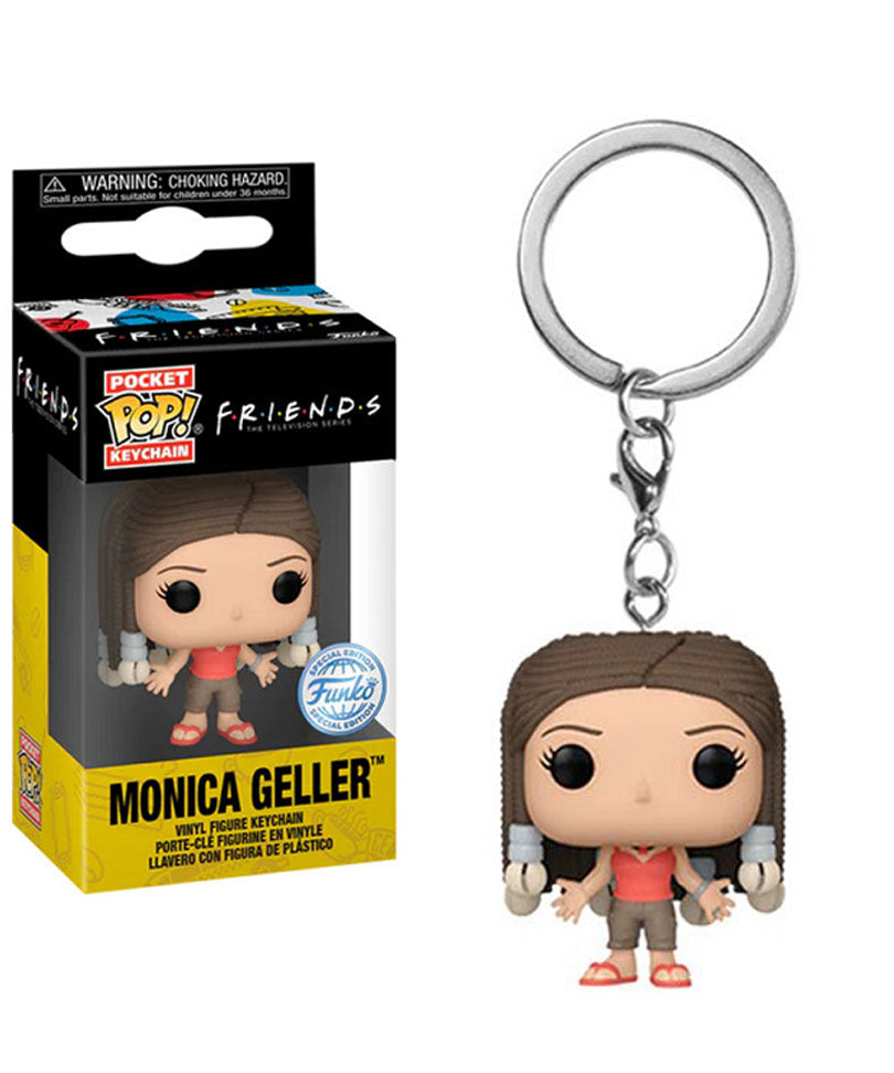 Monica Geller with Braids Keychain