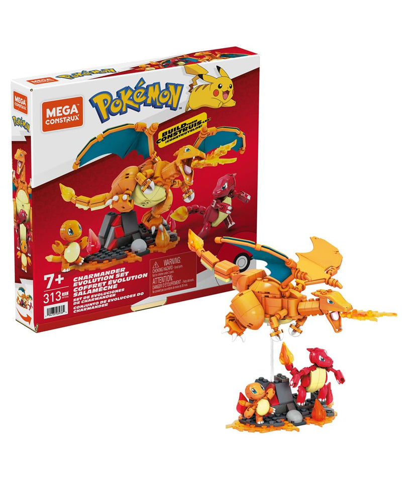 Pokémon Mega Construx Construction Set Charmander Evolution Set
