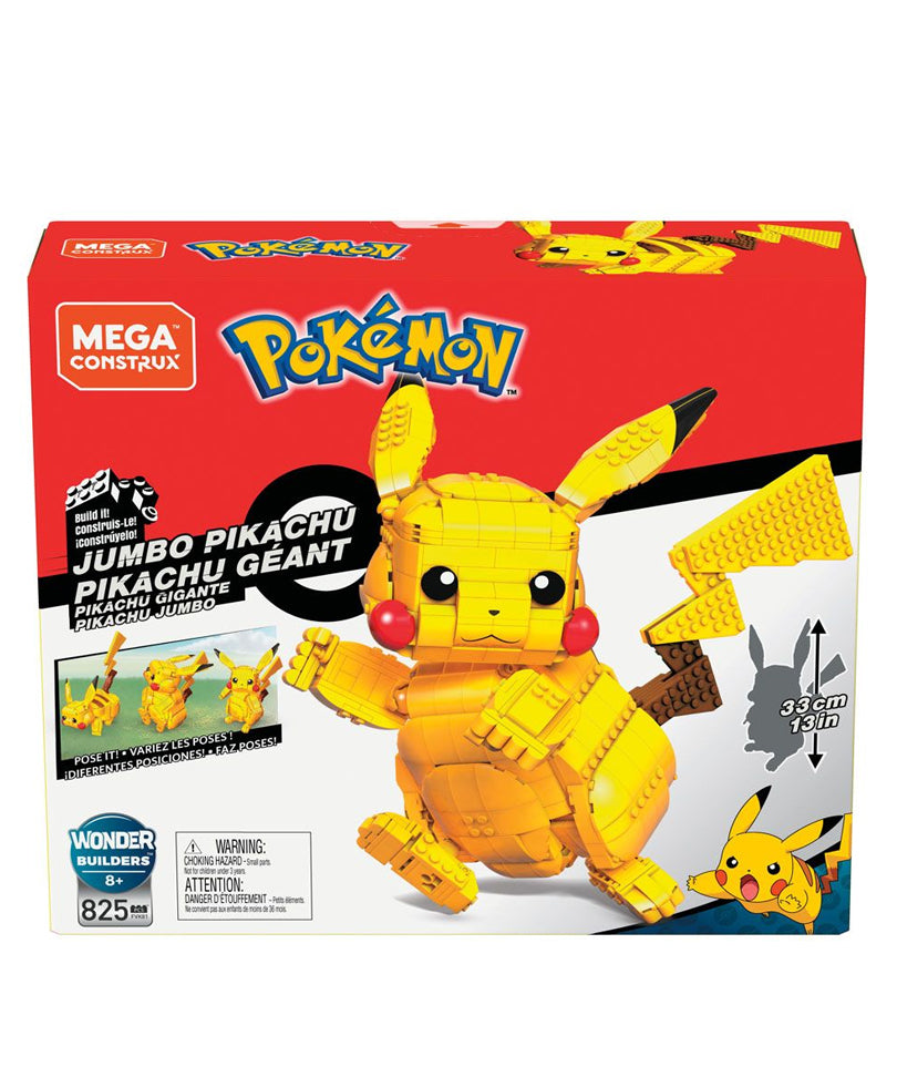 Pokémon Mega Construx Wonder Builders Construction Set Jumbo Pikachu 33 cm