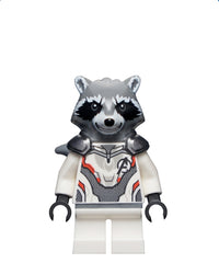 Rocket Raccoon - White Jumpsuit, Dark Bluish Gray Head