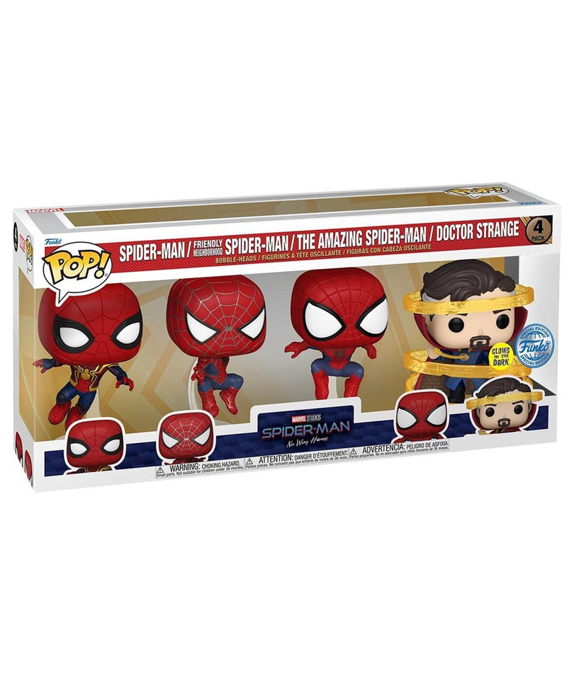 Spider-Man / Friendly Neighborhood Spider-Man / The Amazing Spider-Man / Doctor Strange (4-Pack) (Glow in the Dark)