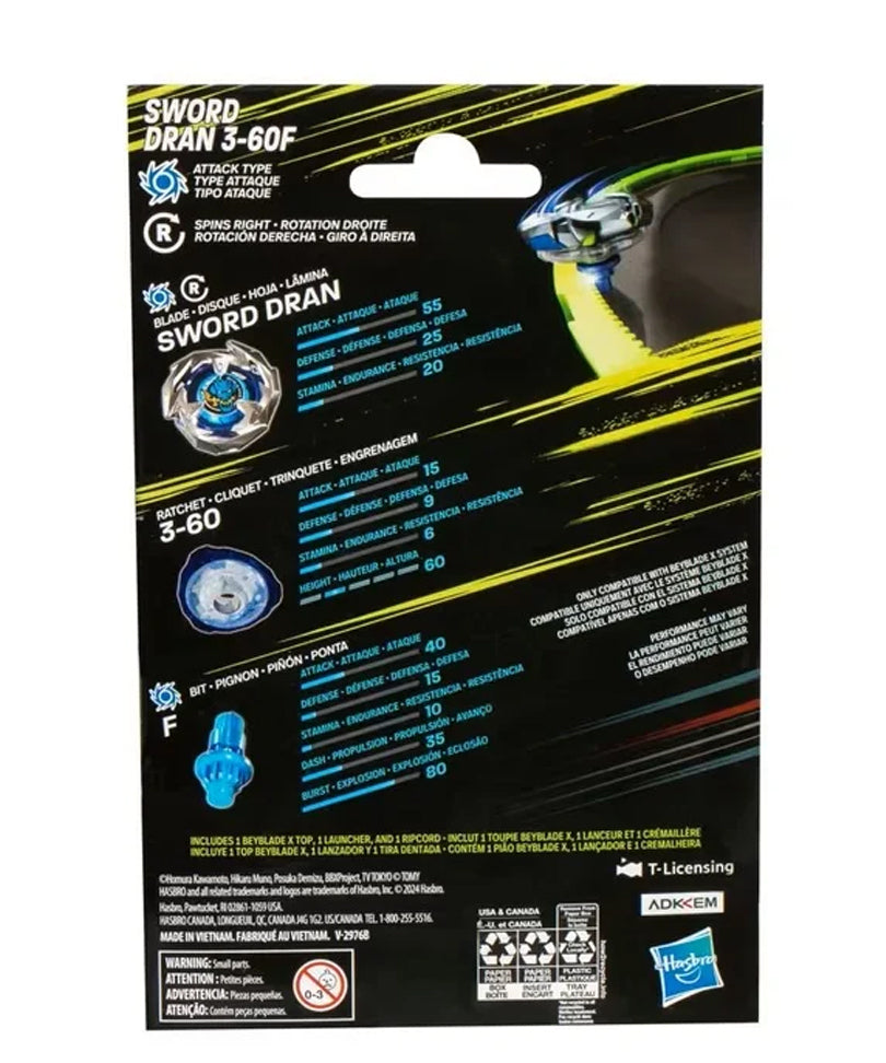 Beyblade X - Starter Pack: Sword Dran 3-60F