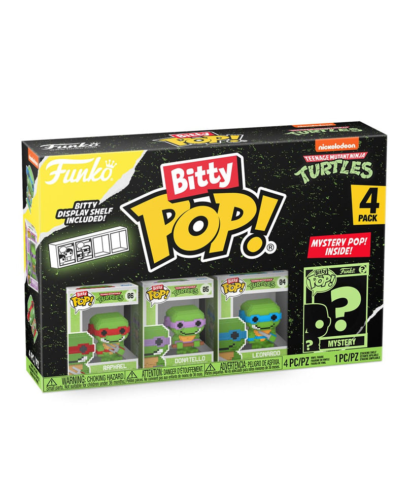 Raphael / Donatello / Leonardo / Mystery Bitty (8-Bit) (4-Pack)