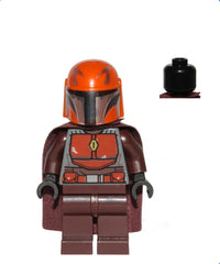 Mandalorian Tribe Warrior - Male, Dark Brown Cape, Dark Orange Helmet