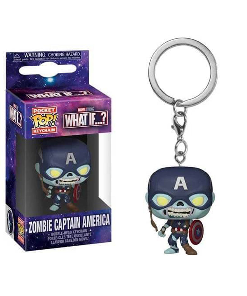 Zombie Captain America Keychain
