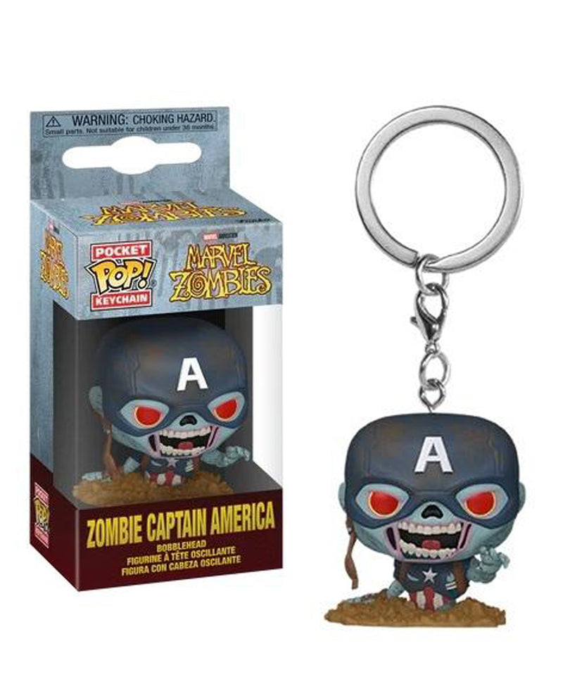 Zombie Captain America Keychain