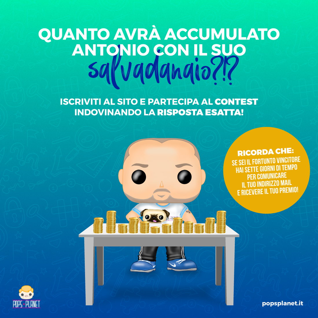 Vinci un POP! con il nostro nuovo contest: Quanto avrà accumulato Antonio con il suo salvadanaio?