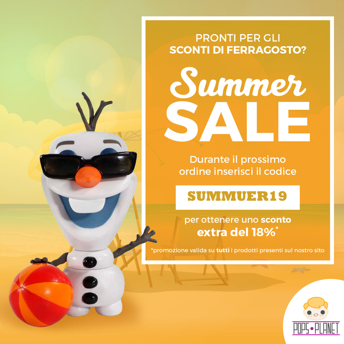Felice Ferragosto a tutti dallo Staff di Popsplanet, eccoti un fantastico sconto per godere anche sotto l'ombrellone