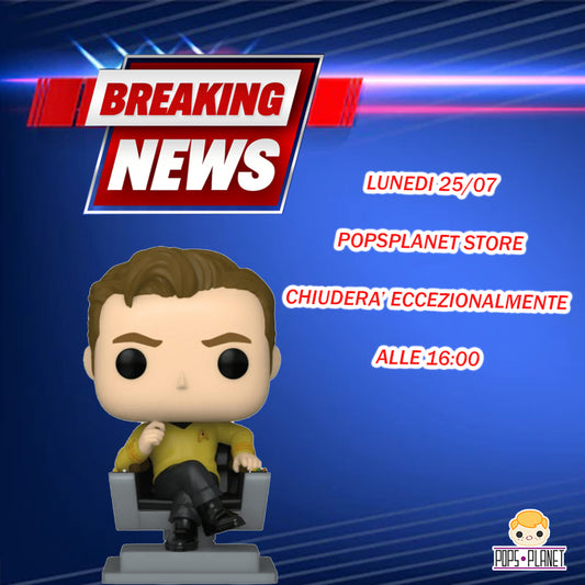 Lunedì 25/07 lo store chiuderà eccezionalmente alle H 16:00