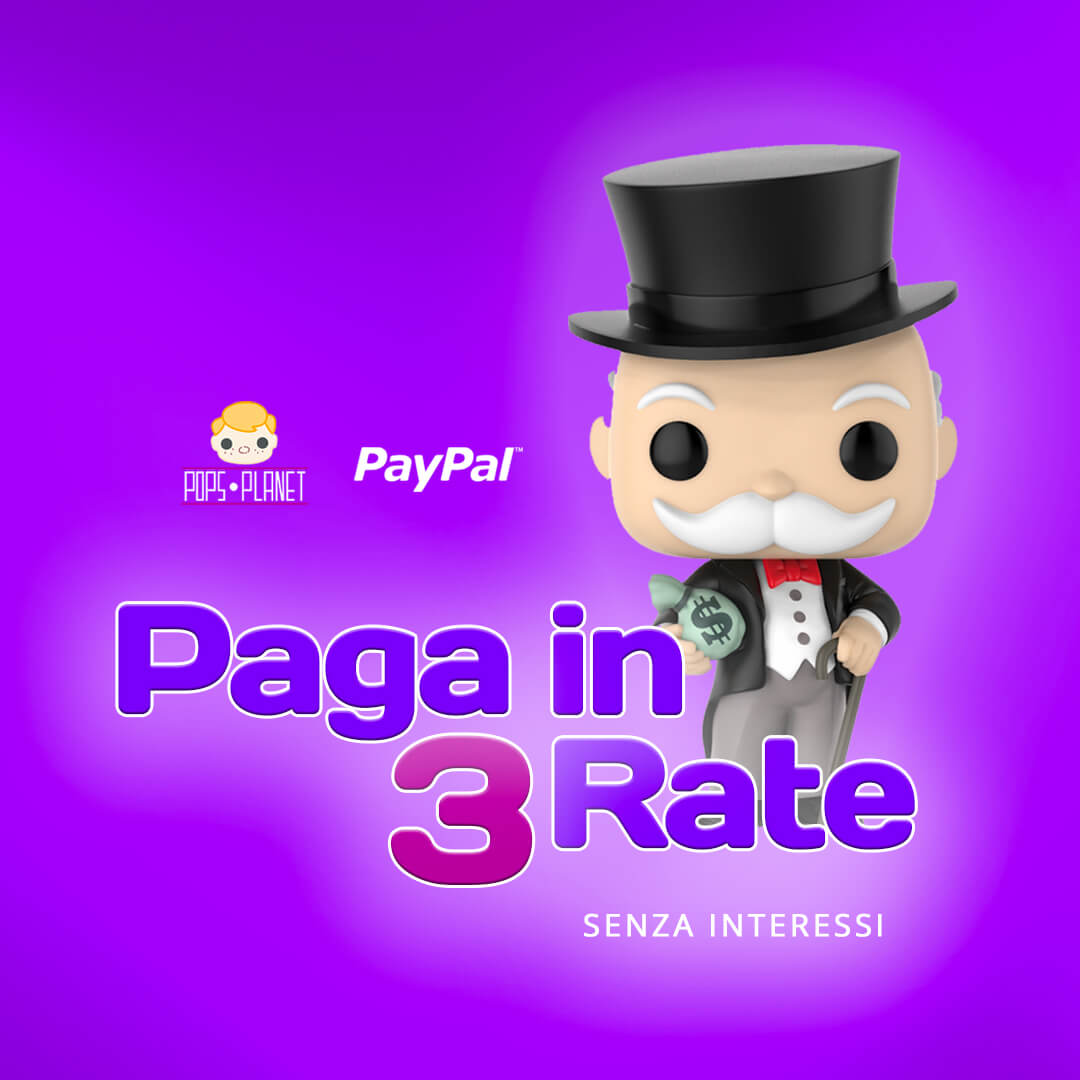 PAGA IN 3 RATE senza interessi con PAYPAL e POPS PLANET !