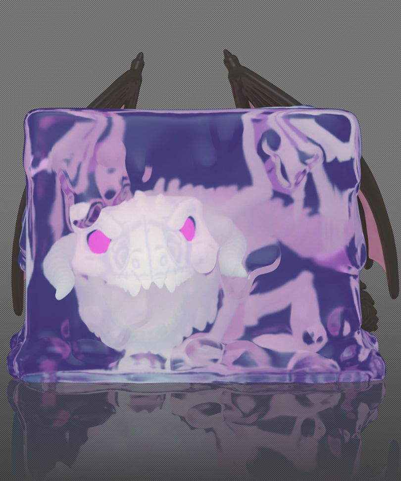 Gelatinous Cube with Dracolich (Glow in the Dark) (6-Inch)