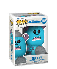 Sulley with Garbage Can Lid Shield