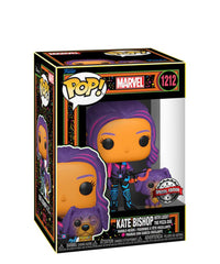 Kate Bishop with Lucky the Pizza Dog (Blacklight)